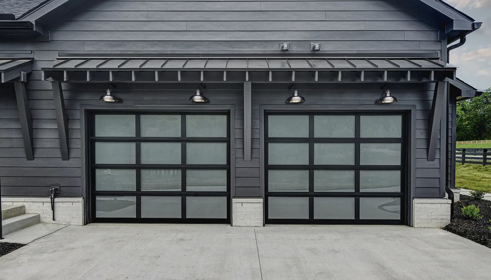 Frosted glass garage doors, manufacturer design inspiration